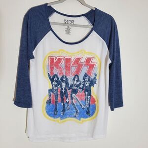 KISS Band Tee 3/4 Sleeves Size XL